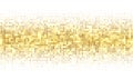 Vector abstract futuristic particle background. Overlay halftone background. Gold shiny particles