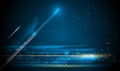 Vector Abstract futuristic, speed and motion blur over dark blue background Royalty Free Stock Photo