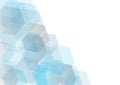 Vector Abstract geomatic shape,Blue hexagon tech design. Vector Background. Royalty Free Stock Photo