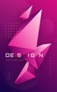 Vector abstract geometric background with 3d triangular shapes Royalty Free Stock Photo