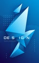 Vector abstract geometric background with 3d triangular shapes Royalty Free Stock Photo