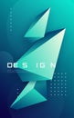 Vector abstract geometric background with 3d triangular shapes Royalty Free Stock Photo