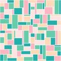 Vector abstract geometric background. Mosaic tiles in pastel colors. Royalty Free Stock Photo