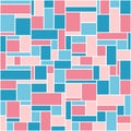 Vector abstract geometric background. Mosaic tiles in pastel colors. Royalty Free Stock Photo