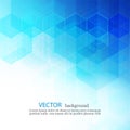 Vector Abstract geometric background. Template brochure design. Blue hexagon shape EPS10 Royalty Free Stock Photo