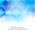 Vector Abstract geometric background. Template brochure design. Blue hexagon shape EPS10 Royalty Free Stock Photo