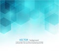Vector Abstract geometric background. Template brochure design. Blue hexagon shape EPS10 Royalty Free Stock Photo
