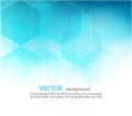 Vector Abstract geometric background. Template brochure design. Blue hexagon shape EPS10 Royalty Free Stock Photo