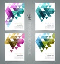 Vector abstract geometric banner with triangle