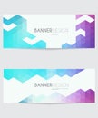 Vector abstract geometric banner with triangle Royalty Free Stock Photo