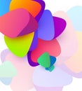 Vector abstract geometric bubble background. Material design sty