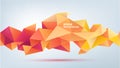 Vector abstract geometric 3d facet shape. Use for banners, web, brochure, ad, poster, etc. Low poly modern style