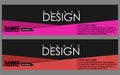 Vector abstract geometric design banner web template.