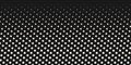 Vector abstract geometric halftone pattern with small dots, circles, fading shapes. Horizontally seamless background, border Royalty Free Stock Photo
