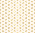 Vector abstract geometric pattern with flower shapes, stars. Yellow and white