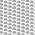 Vector geometric pattern. Simple Scandinavian stylish rainbow texture. Doodle grunge hand drawn illustration Royalty Free Stock Photo