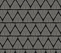 Vector abstract geometric pattern with triangles, outline shapes, arrows, pyramids, zigzag, chevron, stripes. Simple black and Royalty Free Stock Photo
