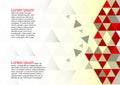 Vector abstract geometric red and white background modern design eps10 with copy space Royalty Free Stock Photo