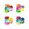 Vector abstract geometric sale labels Royalty Free Stock Photo
