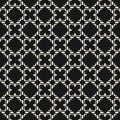 Vector abstract geometric seamless pattern in Asian style. Black and white Royalty Free Stock Photo