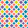 Vector abstract geometric seamless pattern with colorful organic shapes Royalty Free Stock Photo