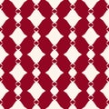 Vector abstract geometric seamless pattern. Dark red and white plaid texture Royalty Free Stock Photo