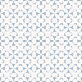 Vector abstract geometric seamless pattern. Elegant blue and white ornament Royalty Free Stock Photo