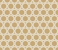 Vector abstract geometric seamless pattern. Golden hexagonal grid, lattice, mesh Royalty Free Stock Photo