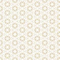 Vector abstract geometric seamless pattern. Luxury gold and white floral grid Royalty Free Stock Photo