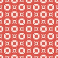 Vector abstract geometric seamless pattern with small squares. Red and beige Royalty Free Stock Photo