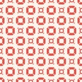 Vector abstract geometric seamless pattern with small squares. Red and beige Royalty Free Stock Photo