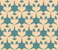 Retro vintage geometric seamless pattern with triangular shapes. Royalty Free Stock Photo