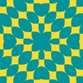 Vector abstract geometric seamless pattern. Yellow and turquoise ornament Royalty Free Stock Photo