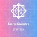 Vector abstract geometric symbol. Modern sacred geometry theme Royalty Free Stock Photo