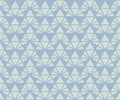 Vector abstract geometric triangles seamless pattern. Light blue and green Royalty Free Stock Photo