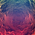 Vector abstract glowing point noise background. Array of glowing points in form of distorted surface. Royalty Free Stock Photo