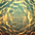 Vector abstract glowing point noise background. Array of glowing points in form of distorted surface. Royalty Free Stock Photo