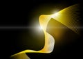The Vector Abstract gold luxury wave background Royalty Free Stock Photo