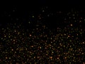 Vector abstract gold paint splatter brush black Background.