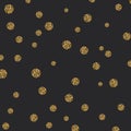 Vector abstract gold spot glitter textured circles background