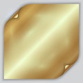 Vector abstract golden metallic rolled foil sheet