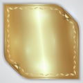 Vector abstract golden metallic rolled foil sheet