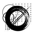 Vector abstract graphic black work