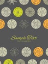 Vector abstract gray and green polka dot backgr