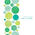 Vector abstract green circles vertical frame