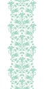 Vector abstract green ikat vertical border