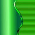 Vector abstract green background with curve and stripes. Royalty Free Stock Photo