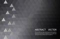 Vector abstract grey triangular background for your business.