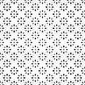 Black and white vector abstract seamless pattern with grid, diamond shapes, stars, rhombuses, lattice, repeat tiles Royalty Free Stock Photo