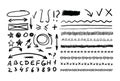Vector Abstract Hand Drawn Elements, Arrows, Correction Marks.